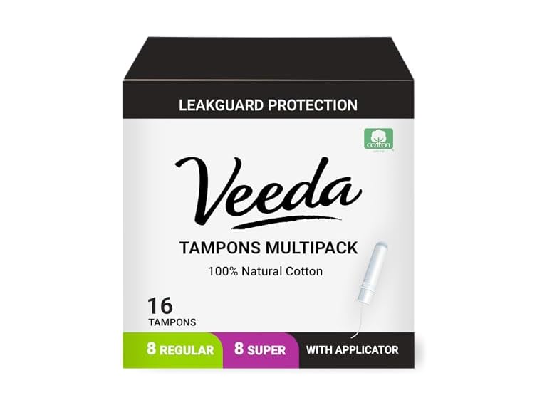 Veeda Natural Cotton Tampons 16ct