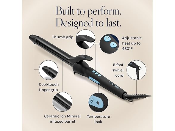 Bio Ionic Long Barrel Styler 1 Inch Curling Iron