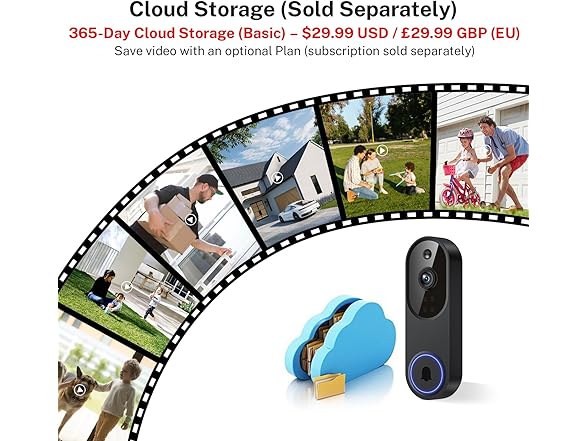 Orbitell Wireless Wi-Fi Video Doorbell Camera