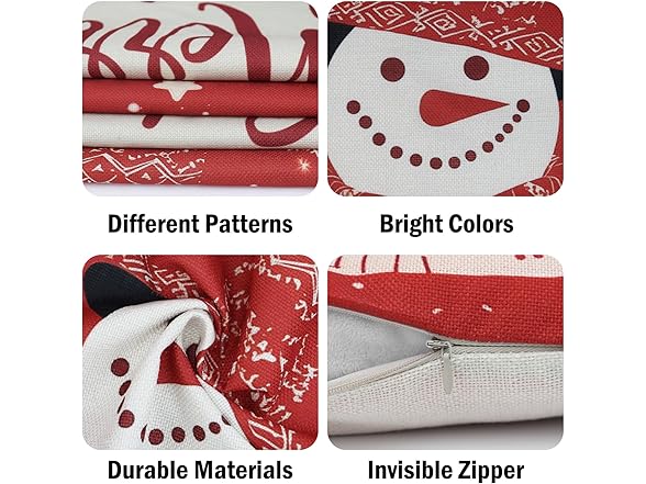 AgQrDkrc Christmas Pillow Covers 18x18