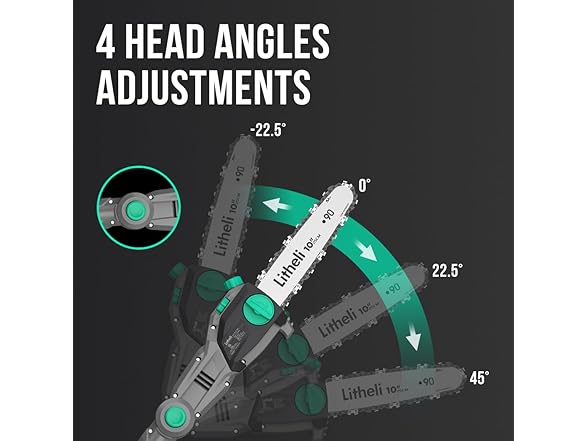 Litheli Cordless Pole Saw,10-Inch 40V Pole Saws for Tree Tri (Open Box)