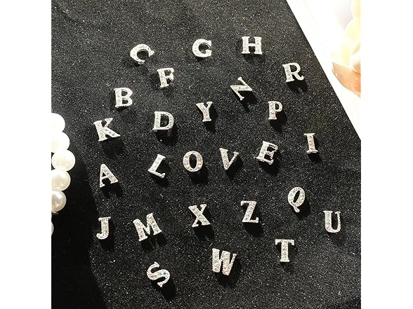 Pizadix 52 Pcs 3D Silver AB Nail Charms