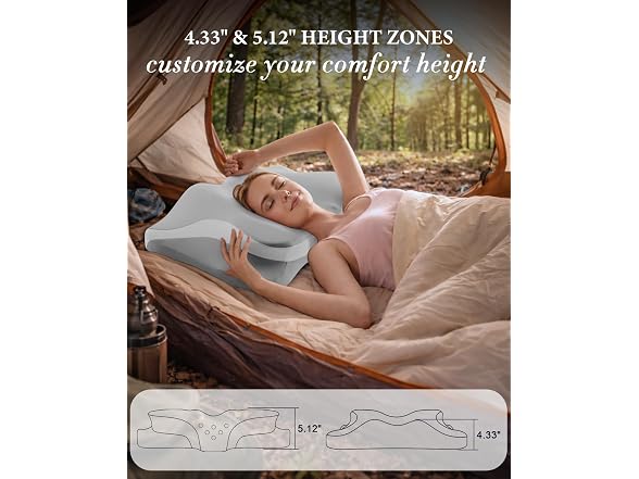 Safotad Camping Pillow with Hand Rolled Bag