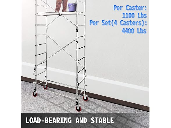 Scaffolding Wheels Set, Heavy Duty 4-Pack 8\"