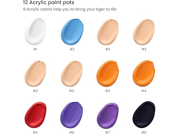 ARTEZA Tiger Paint by Numbers Kit