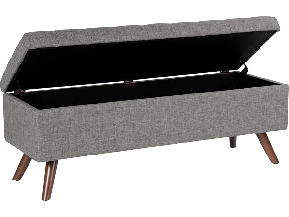 HomePop 48in Modern Tufted Storage Bench
