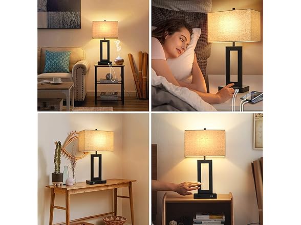 TOBUSA Set of 2 Touch Control Table Lamps