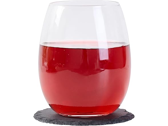 Restaurantware Round Slate Coasters Set 