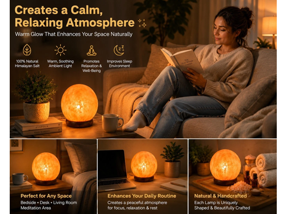 Himalayan Salt Lamp - Moon Globe