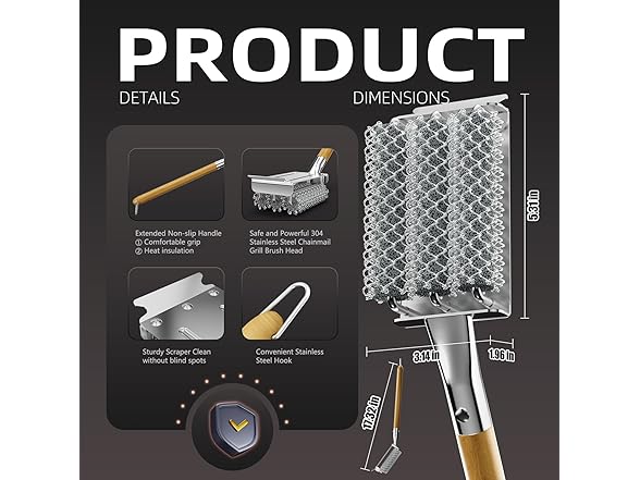 Grill Brush Bristle Free