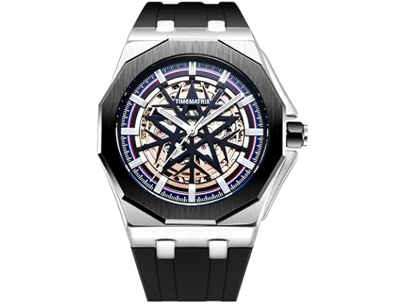 TIMEMATRIX Black Skeleton Watch