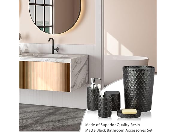 SOFTFLAME Bathroom Accessory Set