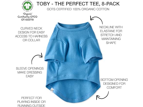 Pet Passion Multipack 100% Organic Cotton SS T-Shirt