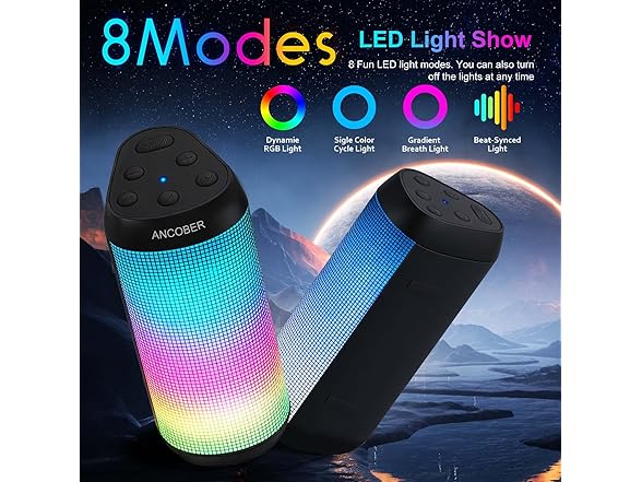 ANCOBER Portable Bluetooth Speaker