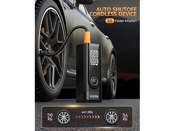 KUXISA Tire Inflator | 180PSI | 25000mAh