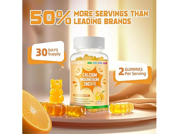 DANEW Pro Calcium Magnesium Zinc Gummies
