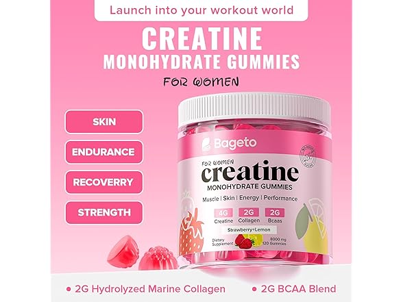 Bageto Creatine Collagen Gummies for Women