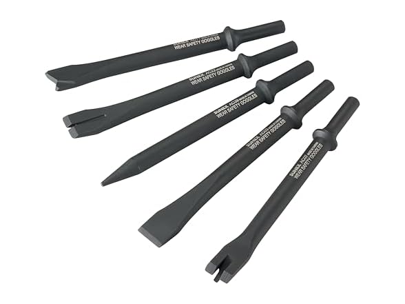 SUNEX TOOLS ACS5C Air Hammer Chisel 7” Cutting Set