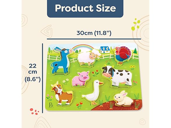 Farm Animals - Wooden Chunky Puzzle