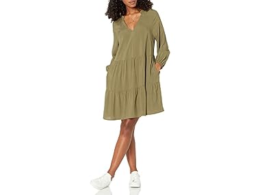 $7.99, Was $49.90, 83% Off! The Drop Women '@Caralynmirand Ruffle-neck Dress dealfomo