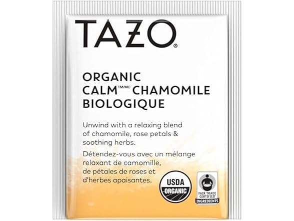 16CT TAZO Calm Chamomile Herbal Tea, Caffeine Free