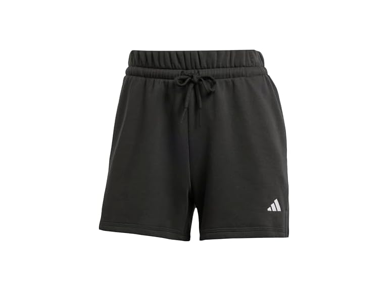 adidas Women's Essentials Small Logo Feel Cozy Shorts, Black/White