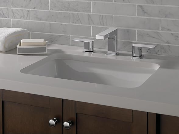 Widespread Two Handle Bathroom Faucet, 3 Hole