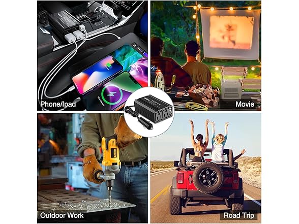 Nilight 300W Power Inverter 12V