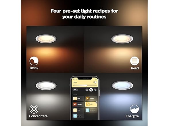Philips Hue Smart 5/6 Inch LED Downlights, Color-Changing