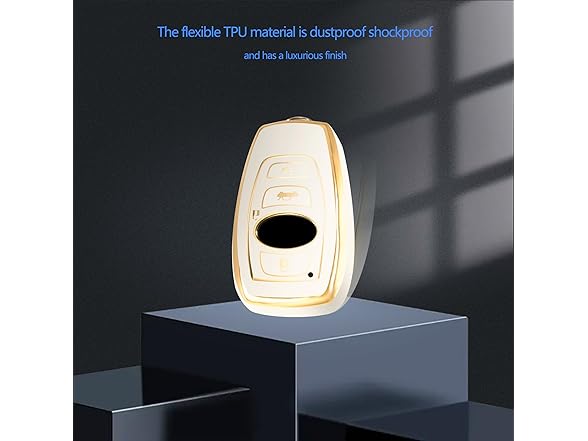 Subaru Key Fob Cover Gold White