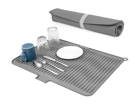 Dish Drying Mat Grey