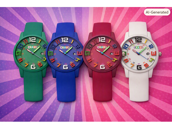 CRAYO Festival Unisex Watch w/ Date - Yellow