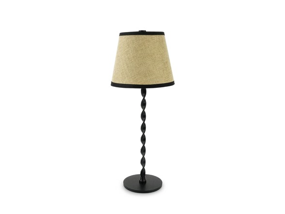 Twist Stem Black Tan Shade Lamp