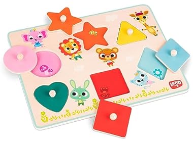 $9.74 B. toys Wooden Peg Puzzle dealfomo
