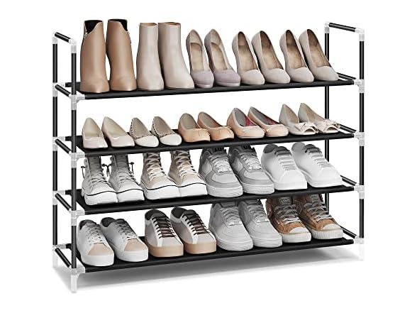 SONGMICS 4-Tier Shoe Rack, Shoe Storage