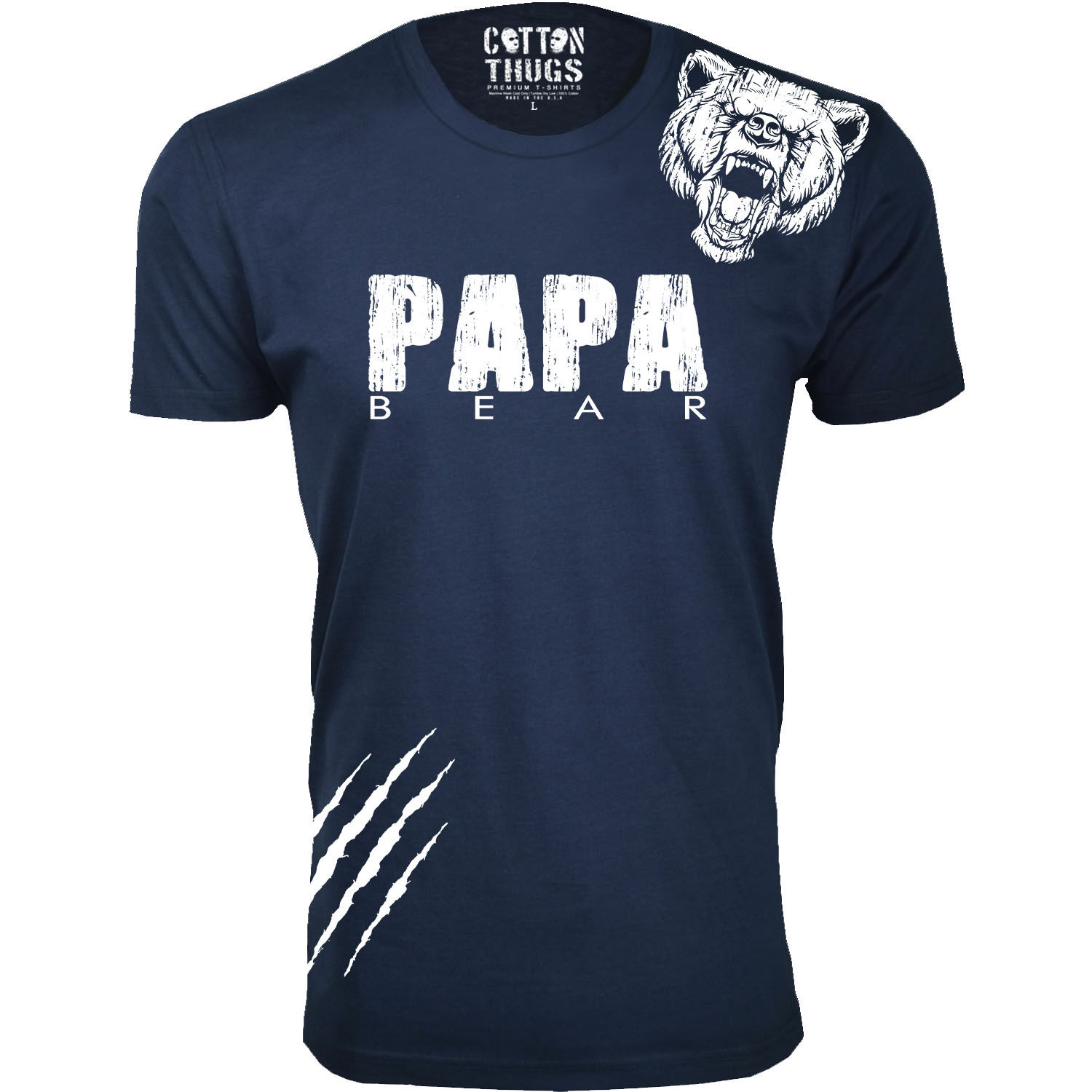 Papa Bear Scratch Father Day T-Shirt - Gallery 20