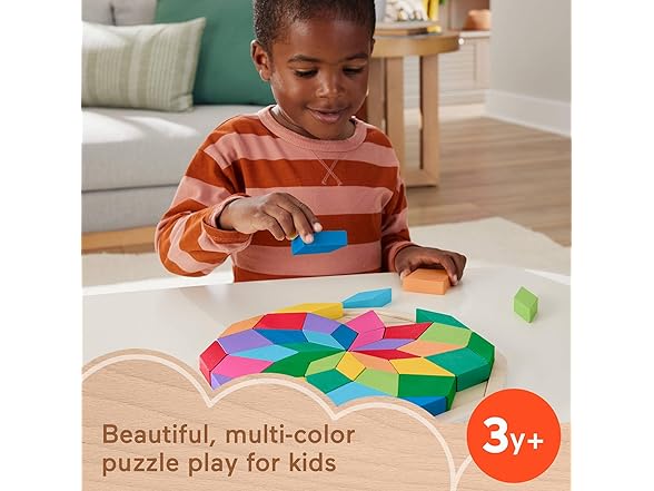Fisher-Price Wood Preschool Toy Mandala Puzzle