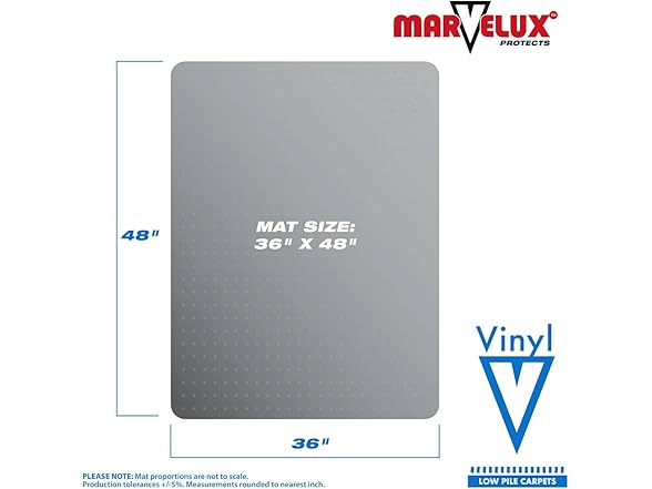 Marvelux Office Chair Mat for Low Pile