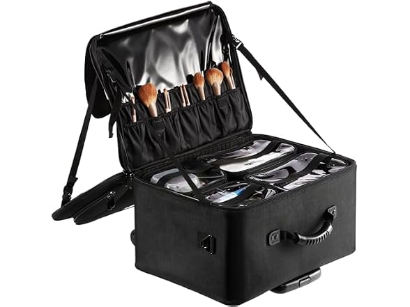 VEVOR Rolling Makeup Train Case Large