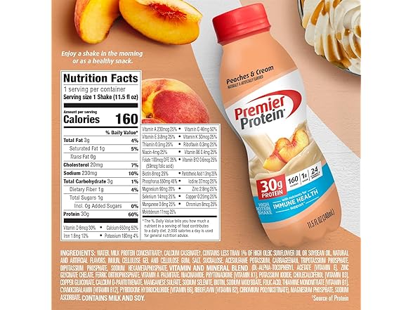 Premier Protein Peaches Cream 11.5oz