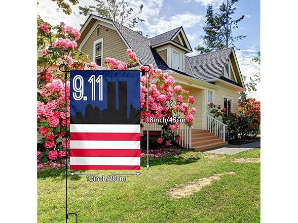 9/11 Garden Flag 12x18 Double Sided