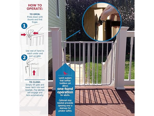 Cardinal Gates Outdoor Gate, White