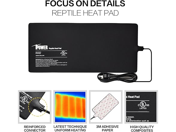 iPower 8 by 18-Inch 24W Reptile Heat Mat