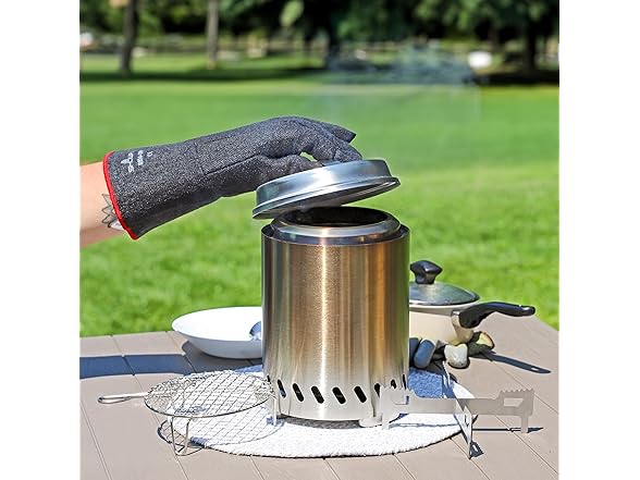 Sunnydaze Decor YK-3221 7in Fire Pit Kit Silver