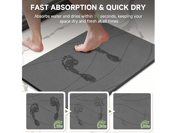 Liyarya Liyarya Stone Bath Mat, Stone Bath Mats