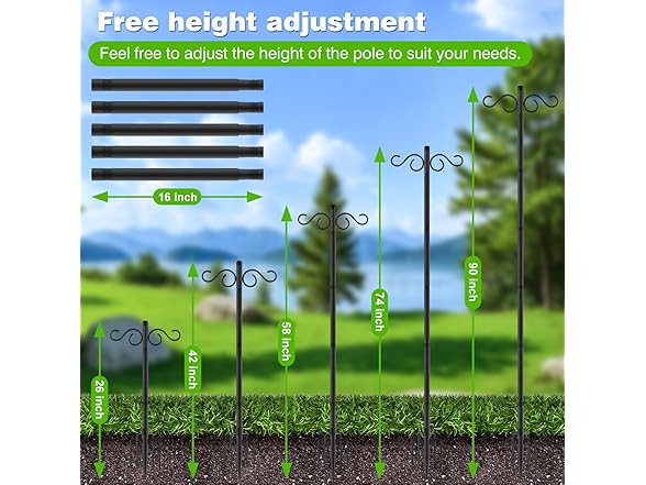 (2 Pack) Double Shepherds Hooks | 90 In