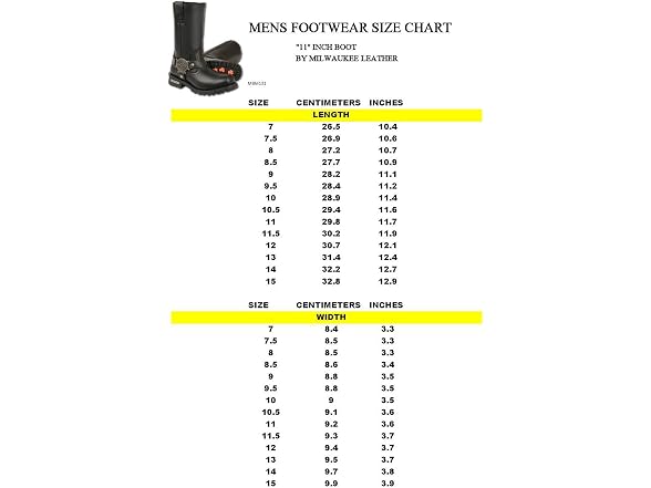 Milwaukee Leather M. Black 11-Inch