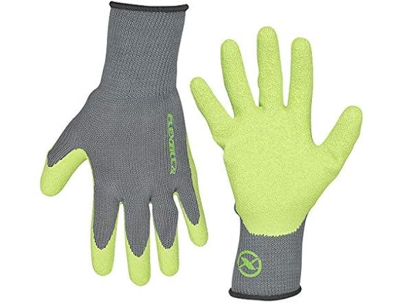 Flexzilla Crinkle Latex Dip Gloves, 3 Pack