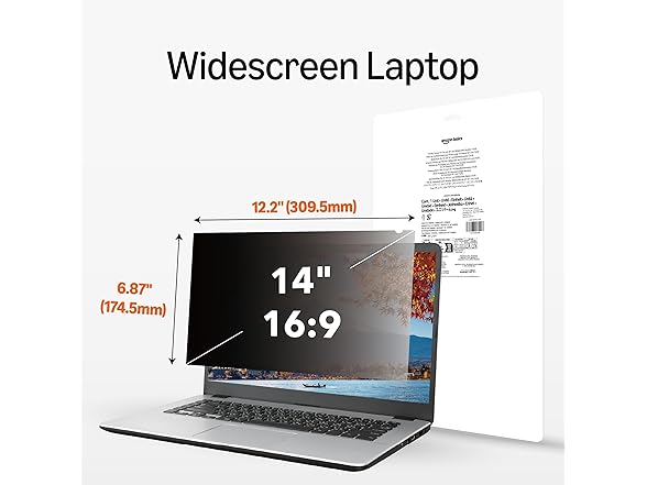 Amazon Basics Privacy Screen Filter - 14 Inch