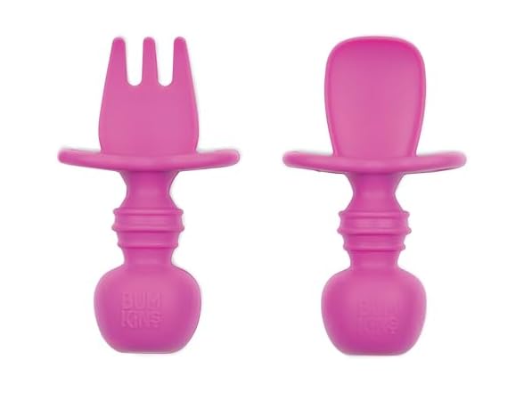 Bumkins Baby Utensils Set, Chewtensils Silicone